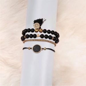 Set of 4 Jewelry Charm Bracelet For Women Of Tassel Love Bohemia Heart Bracelets